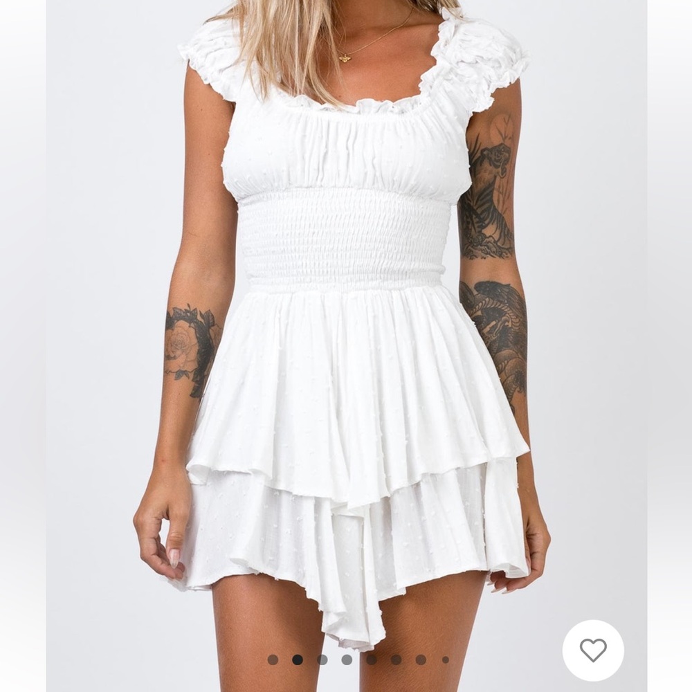 Princess Polly white romper dress